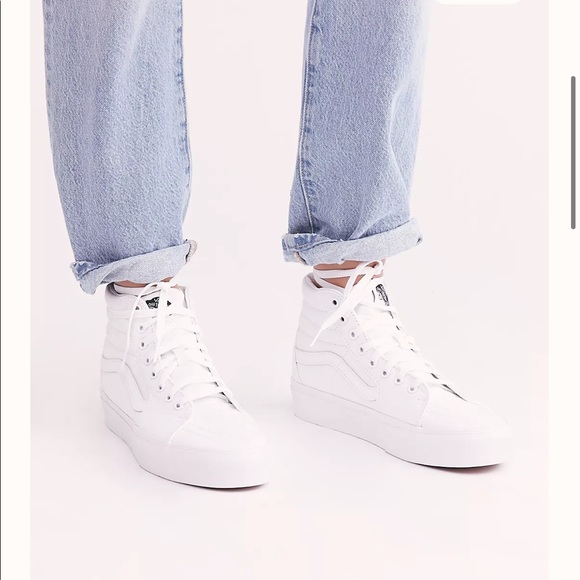 Vans Shoes - White high top Vans